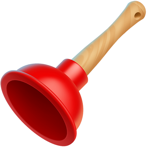 plunger as rendered by Twitter Emoji Stickers