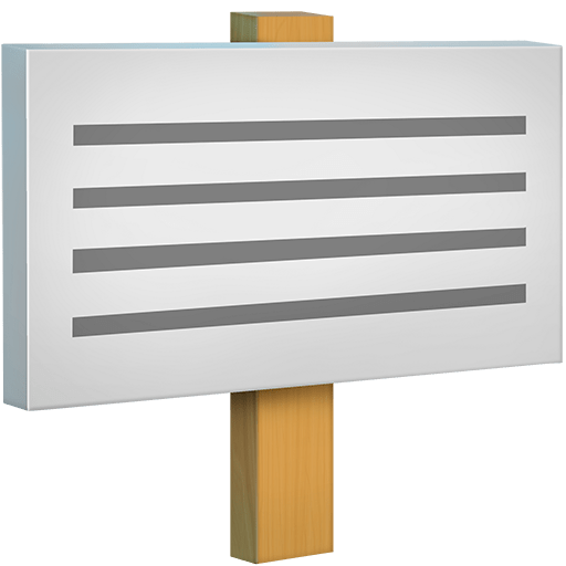 placard as rendered by Twitter Emoji Stickers