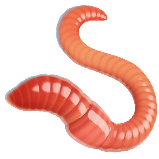 verme as rendered by Twitter Emoji Stickers