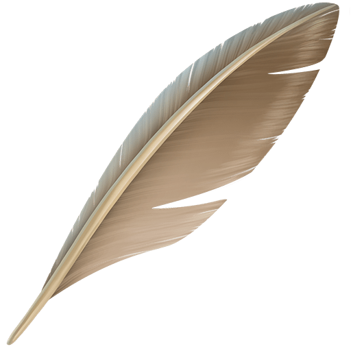piuma as rendered by Twitter Emoji Stickers
