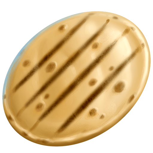 Fladenbrot as rendered by Twitter Emoji Stickers
