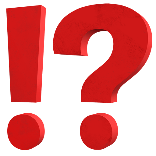 exclamation question mark as rendered by Twitter Emoji Stickers