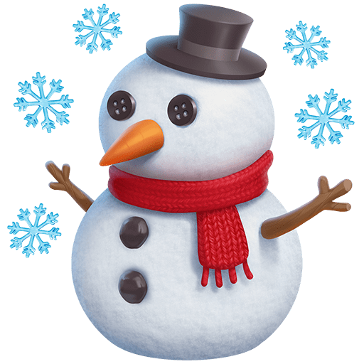 snowman as rendered by Twitter Emoji Stickers