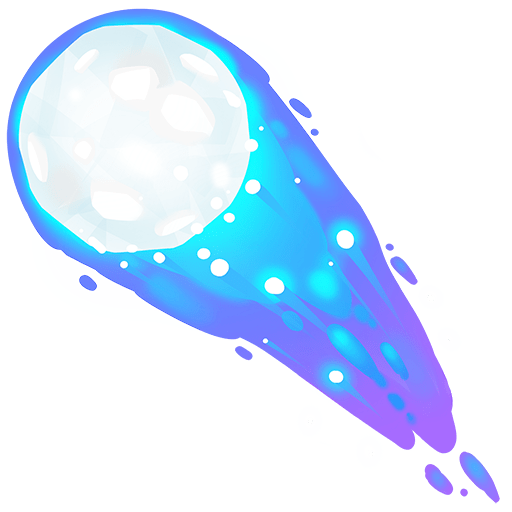 comet as rendered by Twitter Emoji Stickers