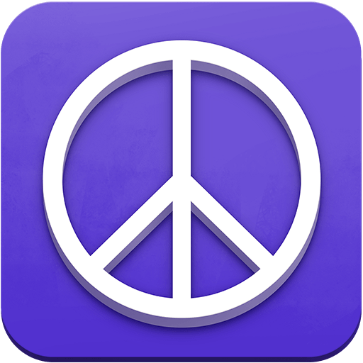 peace symbol as rendered by Twitter Emoji Stickers