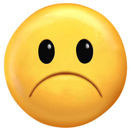 düsteres Gesicht as rendered by Twitter Emoji Stickers