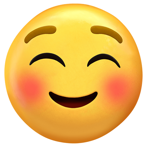 وجه مبتسم as rendered by Twitter Emoji Stickers
