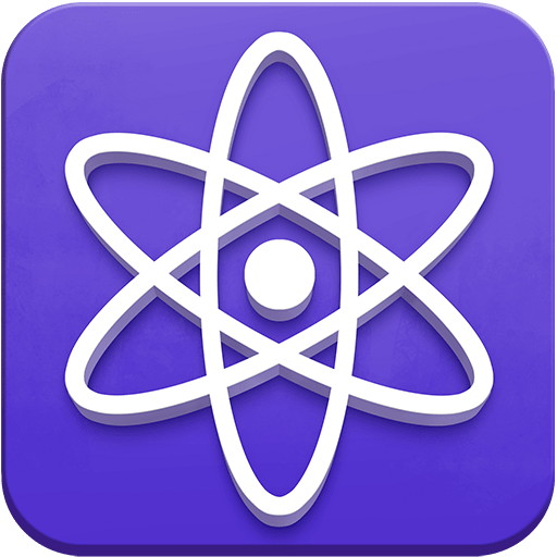 atom symbol as rendered by Twitter Emoji Stickers