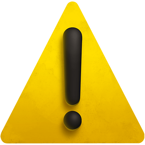 Warnung as rendered by Twitter Emoji Stickers