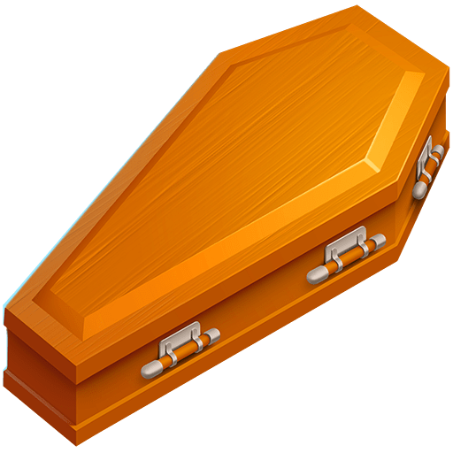 coffin as rendered by Twitter Emoji Stickers