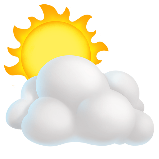 sol por trás das nuvens as rendered by Twitter Emoji Stickers