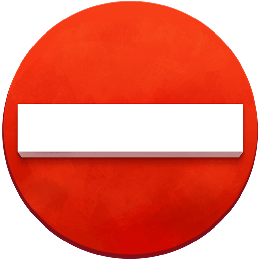 no entry as rendered by Twitter Emoji Stickers