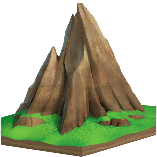 montanha as rendered by Twitter Emoji Stickers