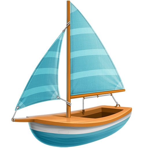 Segelboot as rendered by Twitter Emoji Stickers