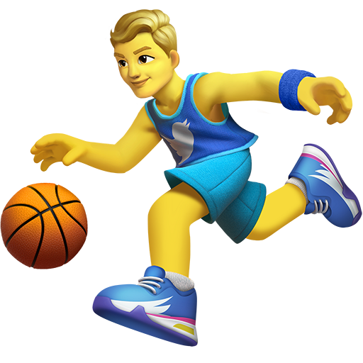 man bouncing ball as rendered by Twitter Emoji Stickers