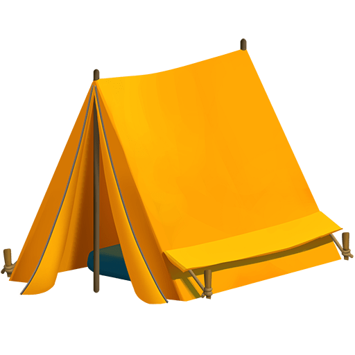 tente as rendered by Twitter Emoji Stickers