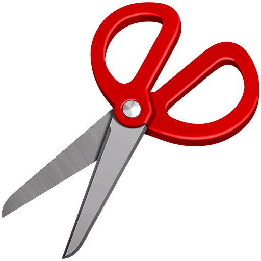 scissors as rendered by Twitter Emoji Stickers