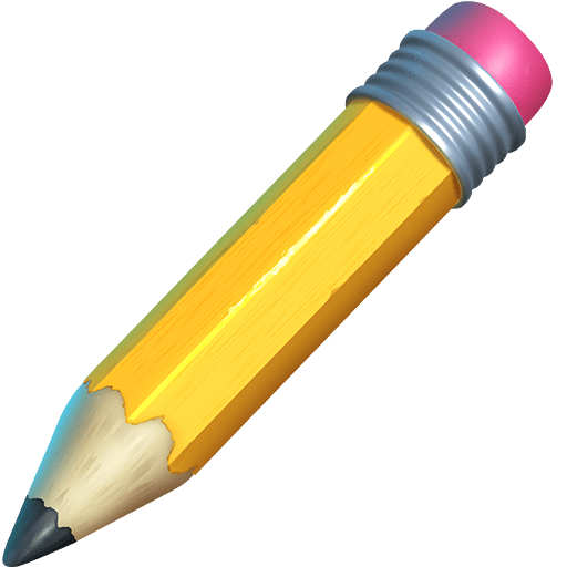 pencil as rendered by Twitter Emoji Stickers
