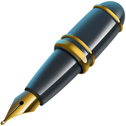 black nib as rendered by Twitter Emoji Stickers