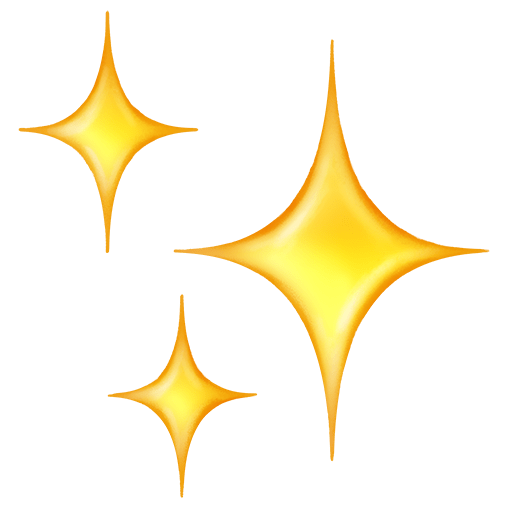 brilhos as rendered by Twitter Emoji Stickers