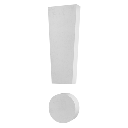 white exclamation mark as rendered by Twitter Emoji Stickers