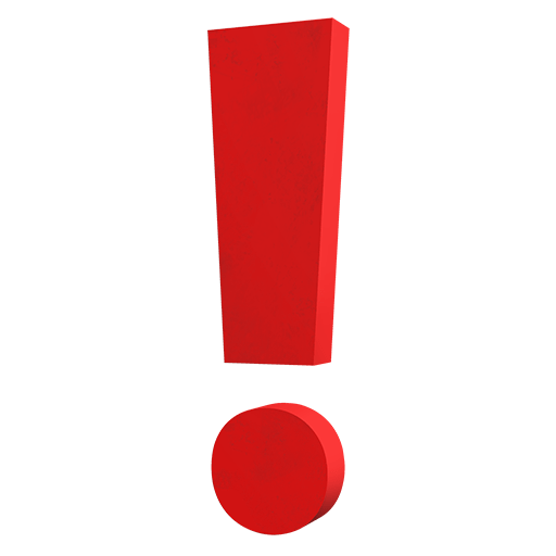 punto esclamativo rosso as rendered by Twitter Emoji Stickers
