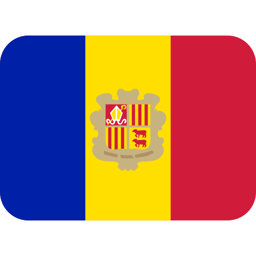 flag: Andorra as rendered by Twitter / X
