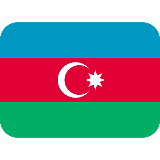 flag: Azerbaijan as rendered by Twitter / X