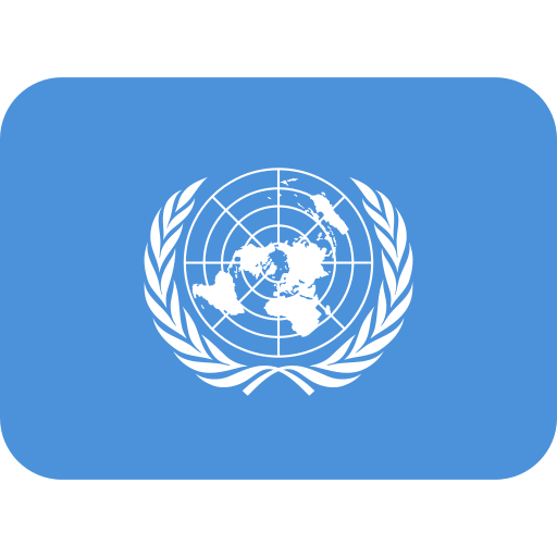 flag: United Nations as rendered by Twitter / X