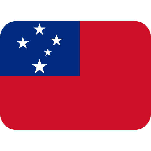 flag: Samoa as rendered by Twitter / X
