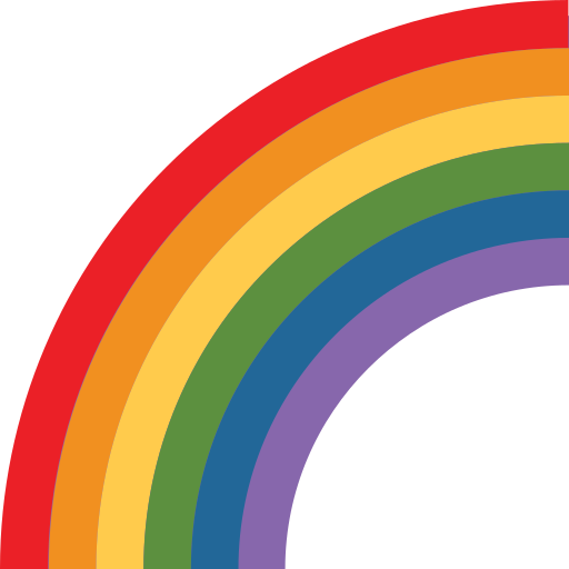 rainbow as rendered by Twitter / X