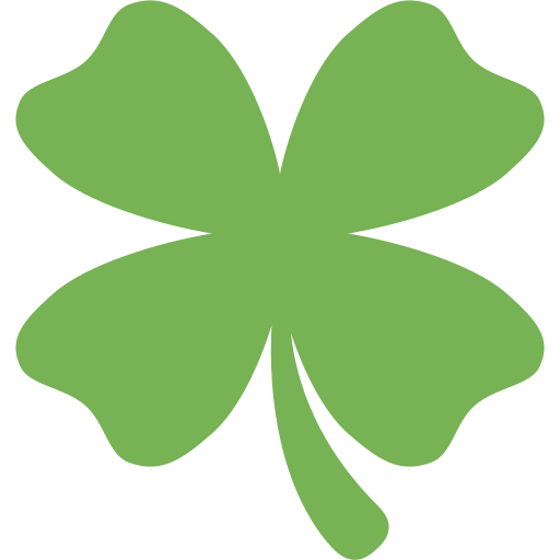 four leaf clover as rendered by Twitter / X