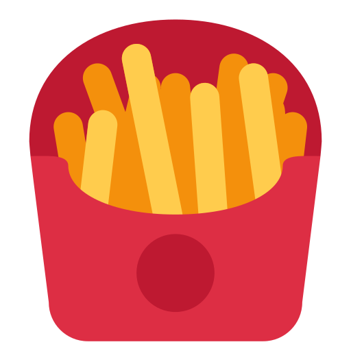 french fries as rendered by Twitter / X