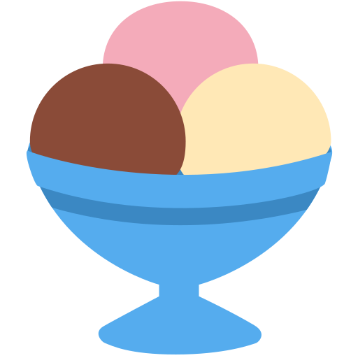 ice cream as rendered by Twitter / X