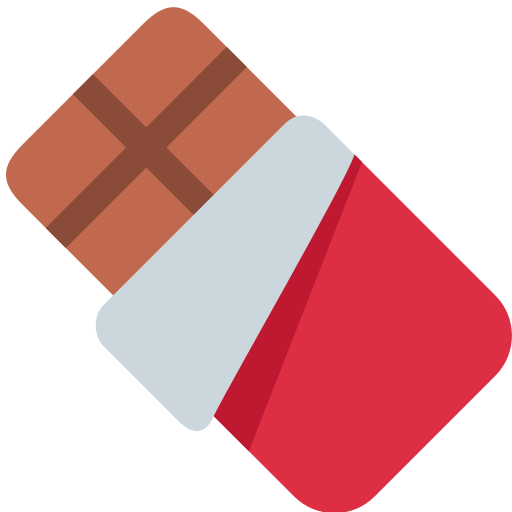 chocolate bar as rendered by Twitter / X