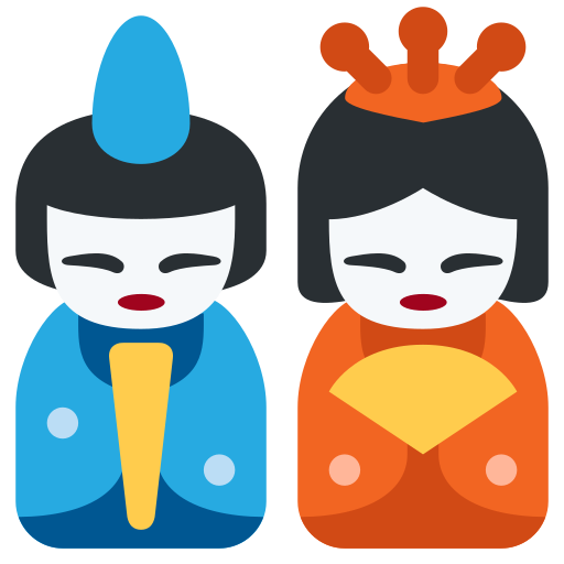 Japanese dolls as rendered by Twitter / X