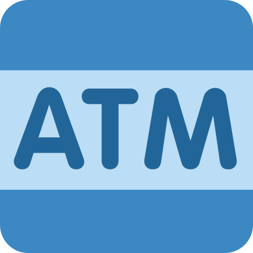 ATM sign as rendered by Twitter / X