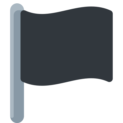 schwarze Flagge as rendered by Twitter / X