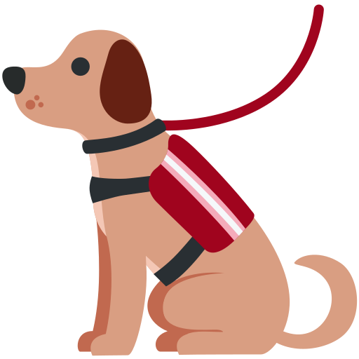service dog as rendered by Twitter / X