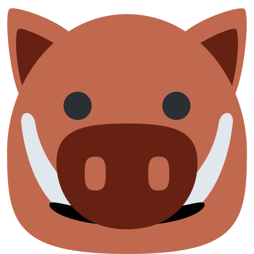 野猪 as rendered by Twitter / X