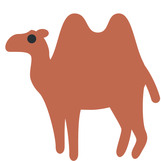 two-hump camel as rendered by Twitter / X
