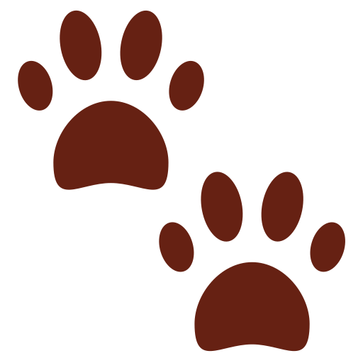 paw prints as rendered by Twitter / X