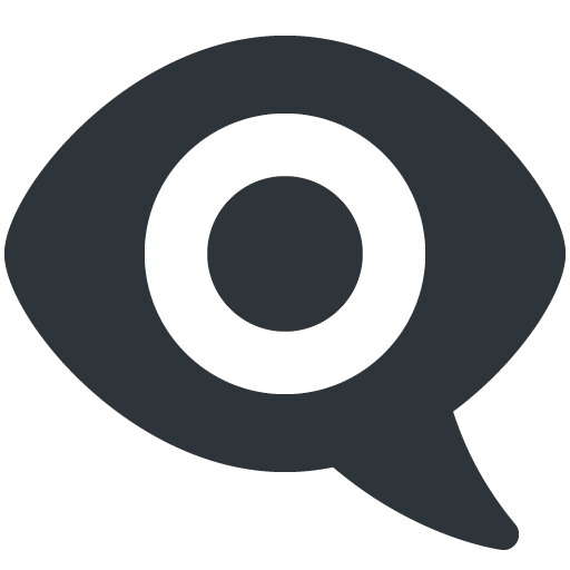 Auge in Sprechblase as rendered by Twitter / X