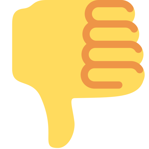 Thumbs Down as drawn by Twitter / X in 2026 01 09 Update