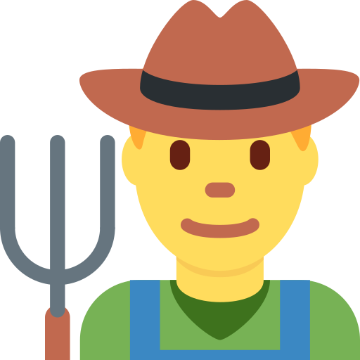 man farmer as rendered by Twitter / X