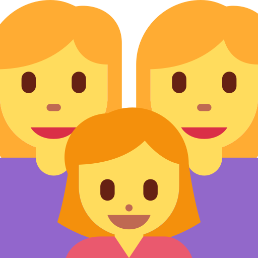 family: woman, woman, girl as rendered by Twitter / X