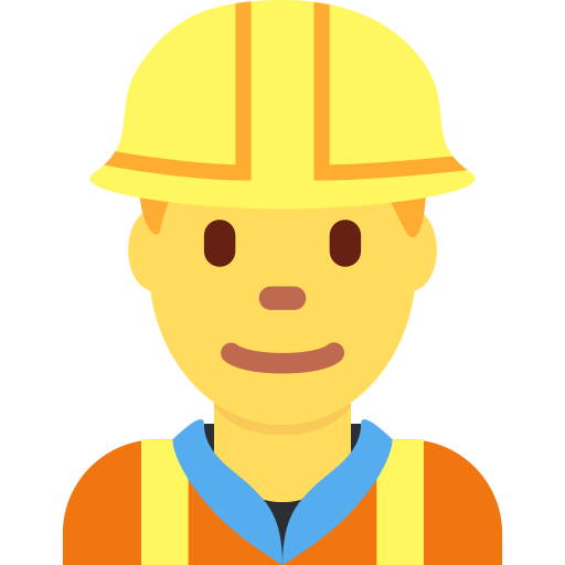 man construction worker as rendered by Twitter / X