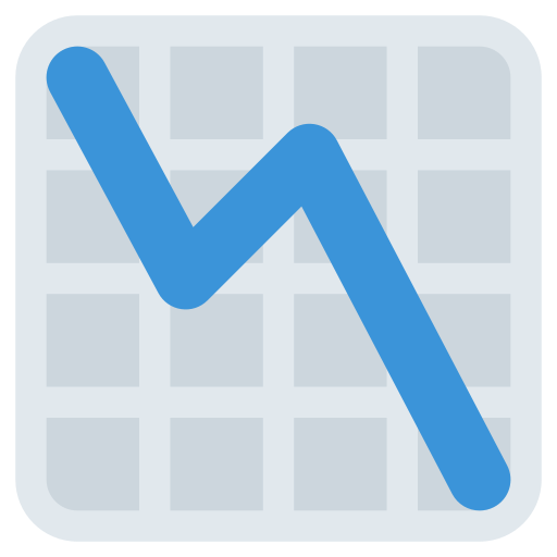 grafico con andamento negativo as rendered by Twitter / X