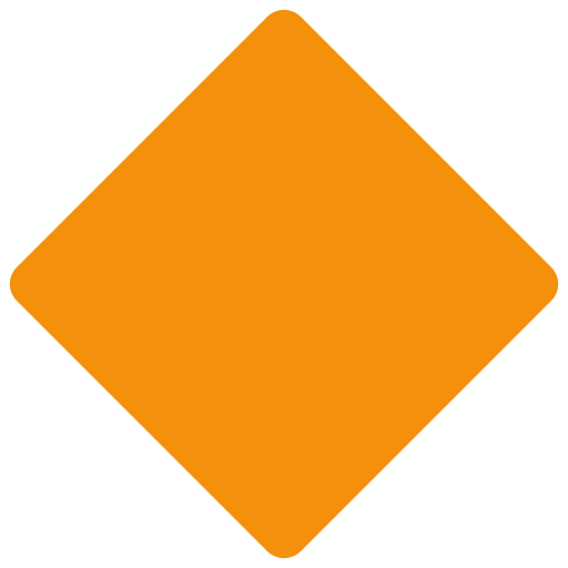 large orange diamond as rendered by Twitter / X