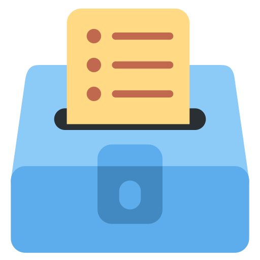 ballot box with ballot as rendered by Twitter / X